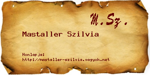 Mastaller Szilvia névjegykártya